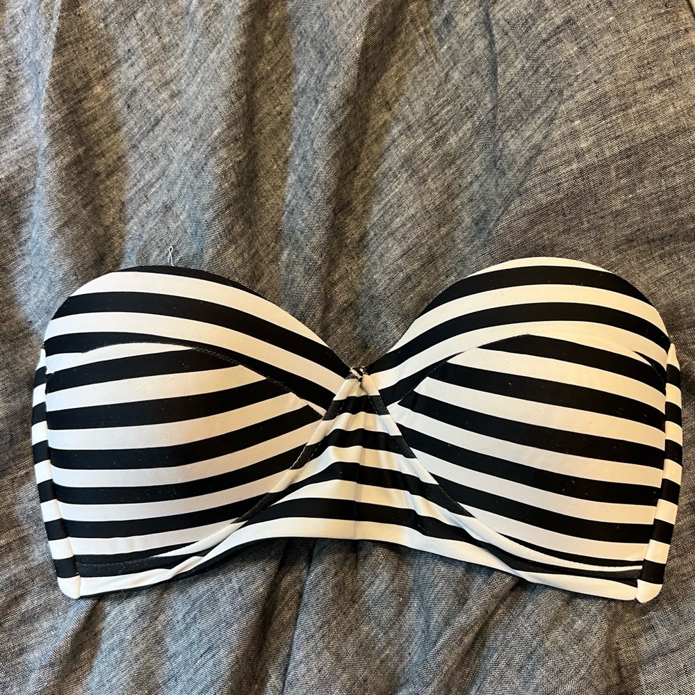 MIKOH BANDEAU SWIM TOP STRIPED